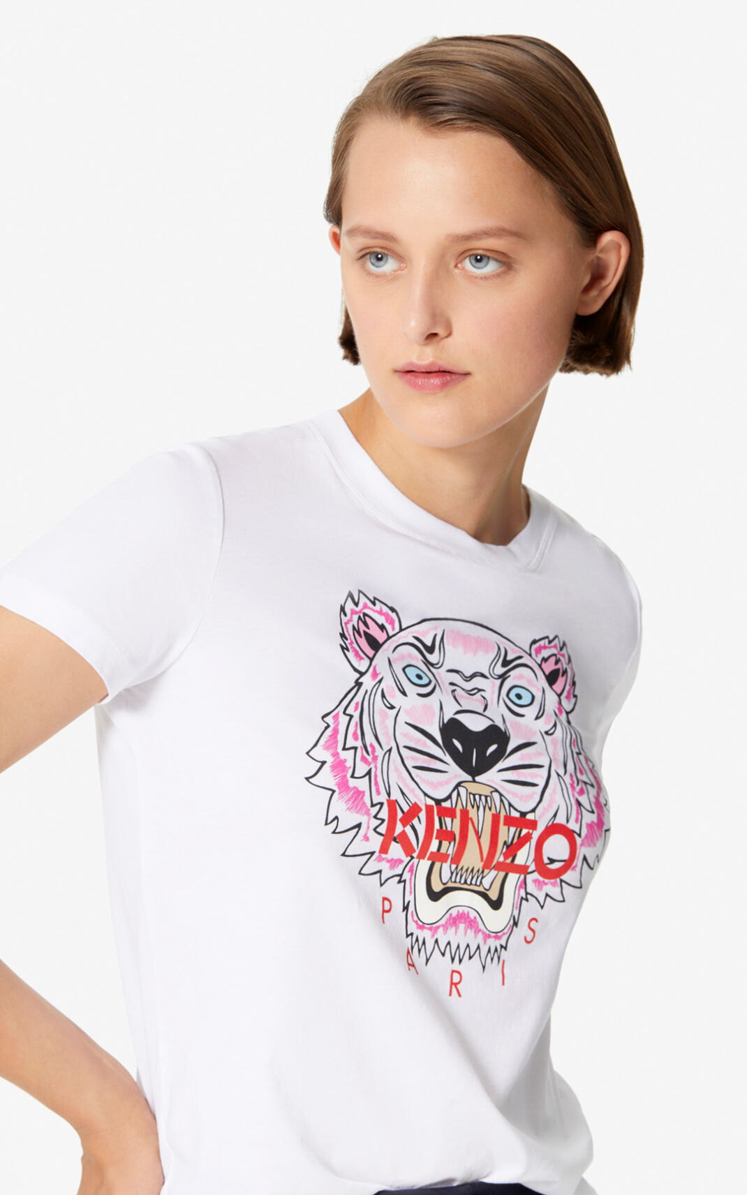 Camisetas Kenzo Tiger Mujer Blancas - SKU.2186958